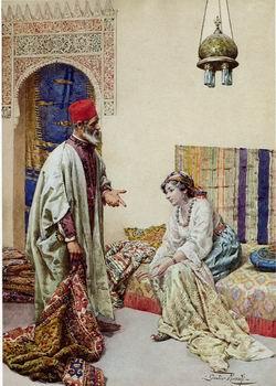 unknow artist Arab or Arabic people and life. Orientalism oil paintings 573